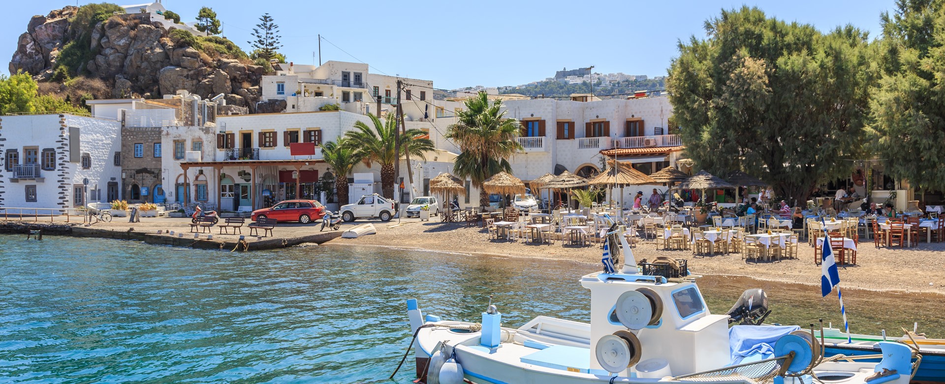 Waterfront and village of Skala, Kefalonia, Greek Islands