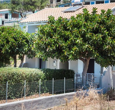 Private outside space for two at Beachfront Suites, Lourdata, Kefalonia