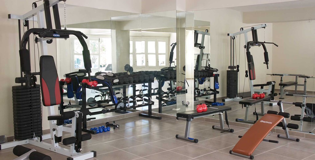 Magnolia Apartments have their own gym to keep in shape while you're on your summer holiday in Fiscardo, Kefalonia, Greek Islands