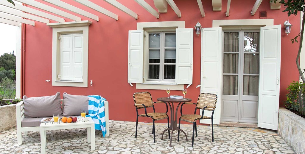 Enjoy your own spaces during your holiday at Magnolia Apartments, Fiscardo, Kefalonia, Greek Islands