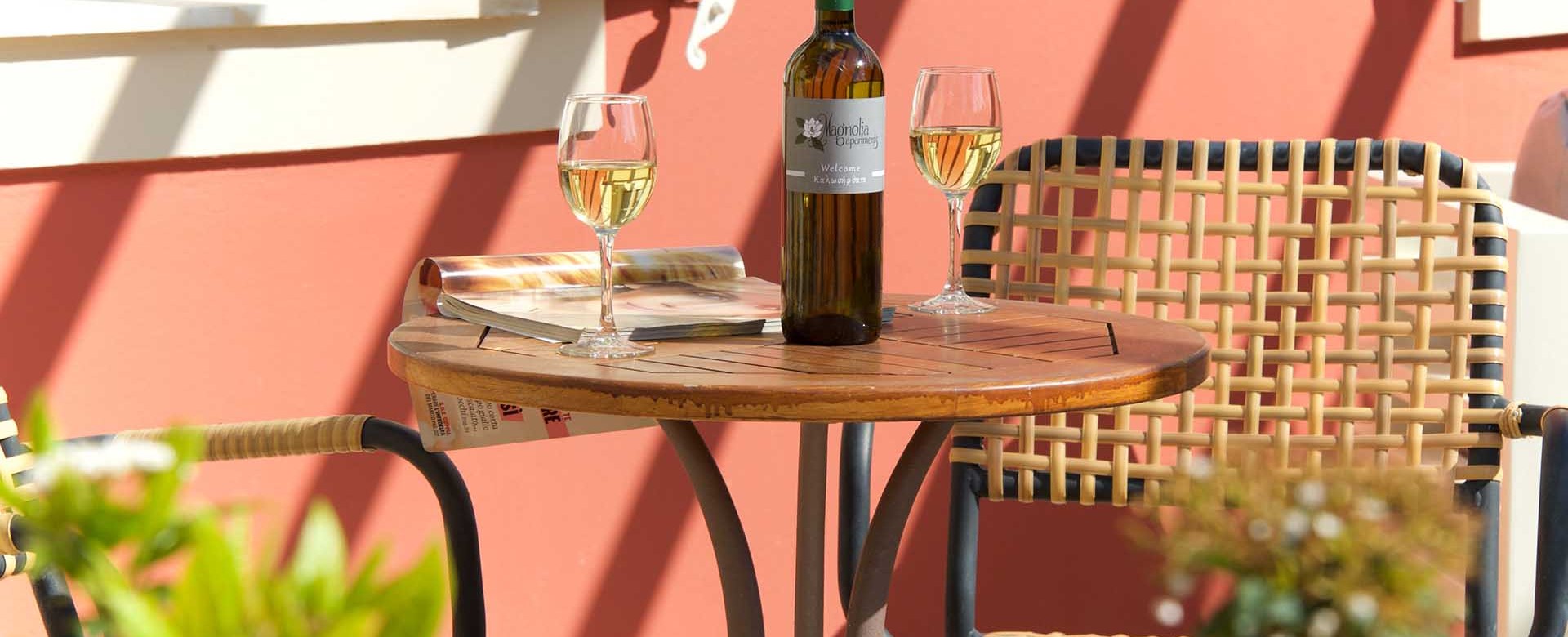Romantic relaxed holiday times together at Magnolia Apartments, Fiscardo, Kefalonia, Greek Islands