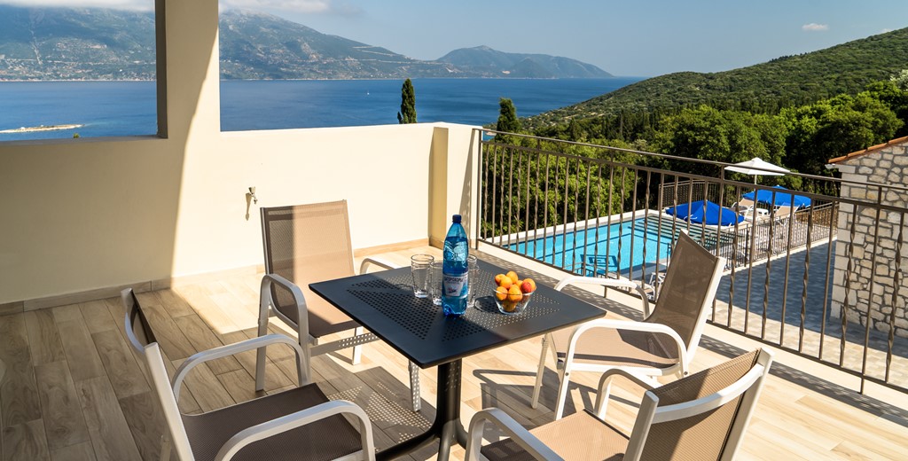 Start the day off with breakfast with a view at Villa Gionis Fiscardo, Kefalonia, Greek Islands