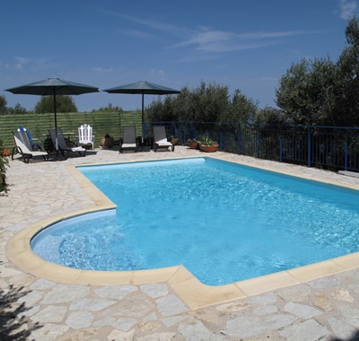 Secluded private pool at Villa Lithia, Fiscardo, Kefalonia, Greek Islands