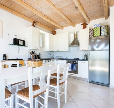 Bright and fully equipped kitchen at Villa Lithia, Fiscardo, Kefalonia, Greek Islands