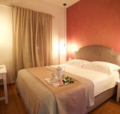 Large double bed with room to relax inside Magnolia Apartments, Fiscardo, Kefalonia, Greek Islands