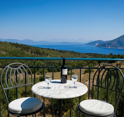 Enjoy a romantic date with exceptional views at Villa Gaeta Fiscardo, Kefalonia, Greek Islands