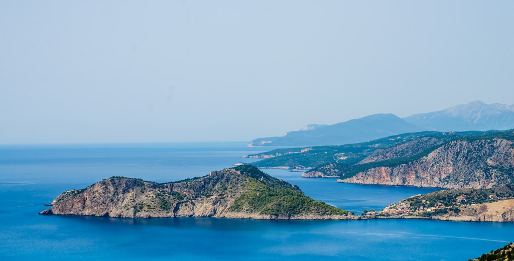 The spectacular coastlines around Kefalonia, Greece
