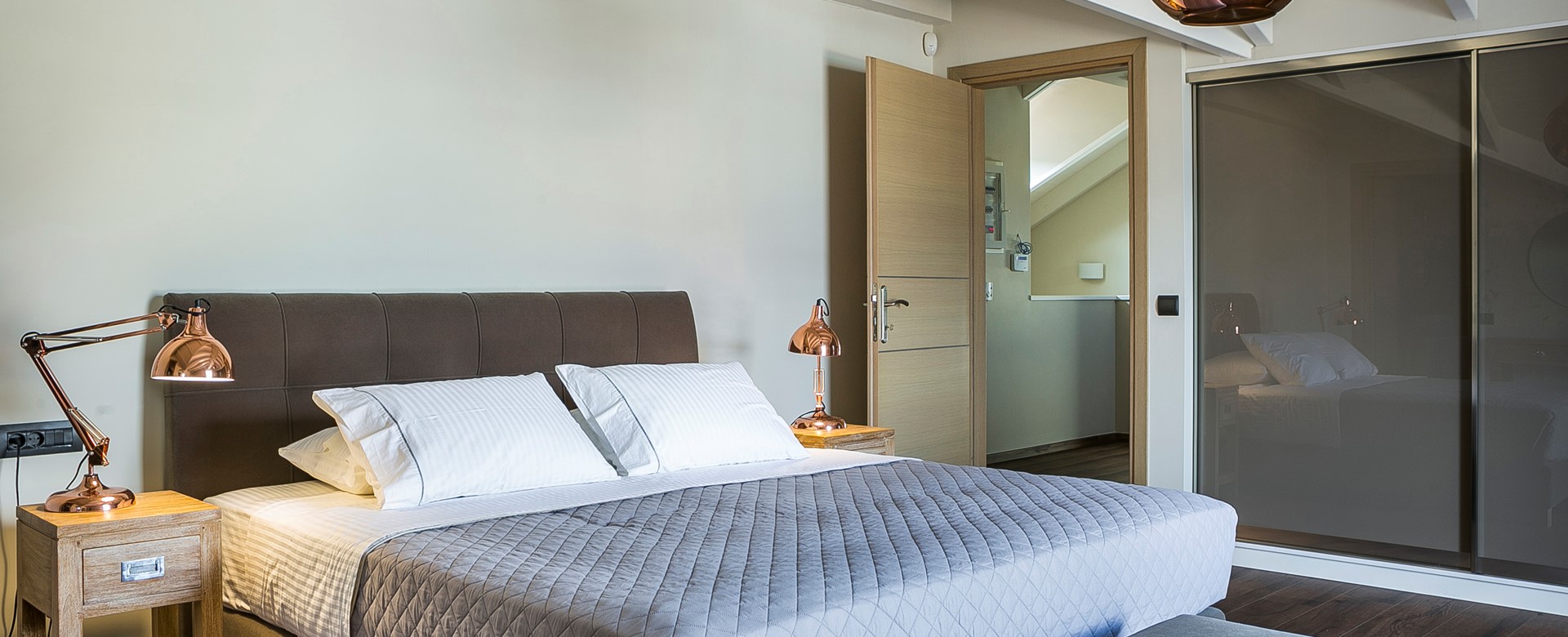 Plenty of storage for your holiday in the large double bedroom Marina Penthouse Apartment, Argostoli, Kefalonia, Greek Islands