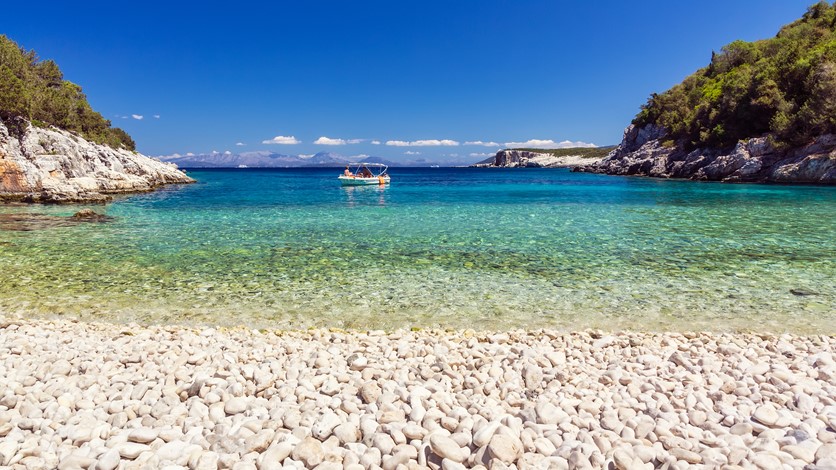 Dafnoudi beach near Fiscardo, Kefalonia, Greek Islands