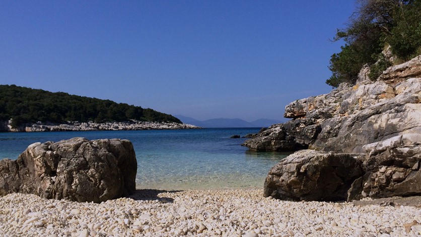 Kimilia beach near Fiscardo, Kefalonia, Greek Islands