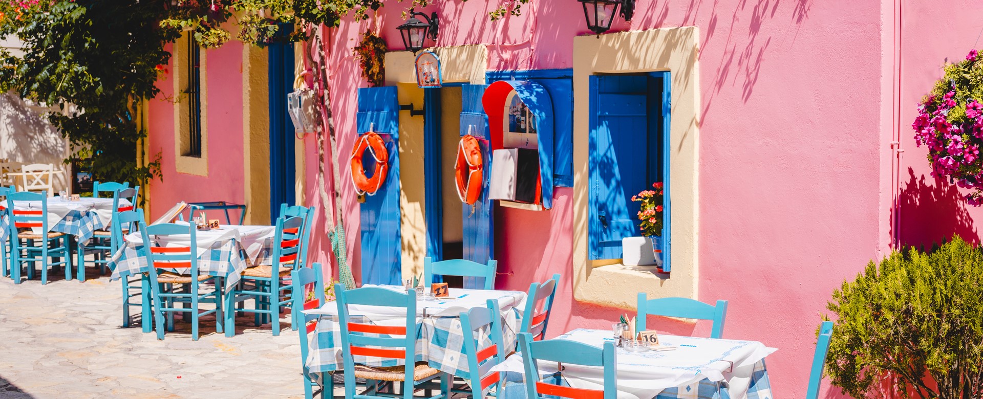 Traditional Greek Taverna's offer great refreshements during your holiday in Kefalonia, Greek Islands